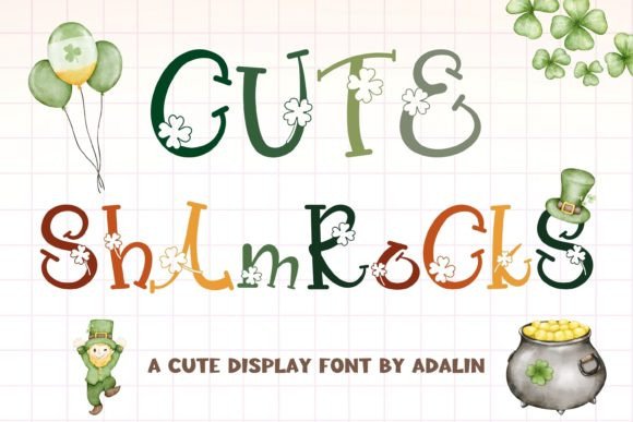 Cute Shamrocks: A Playful Display Font for Crafters and Makers
