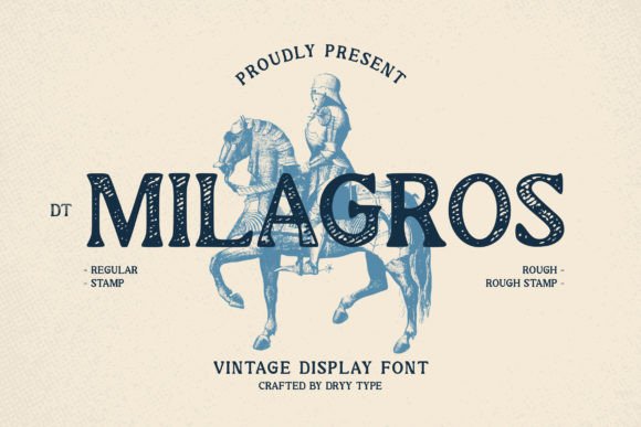 Dt Milagros: Vintage Display Font for Editorial Design