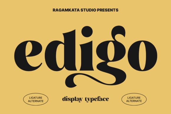 Edigo: A Modern Retro Display Font for Brand Design
