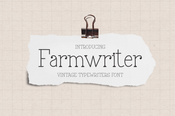 Farmwriter: A Playful Vintage Display Font for Small Business Branding