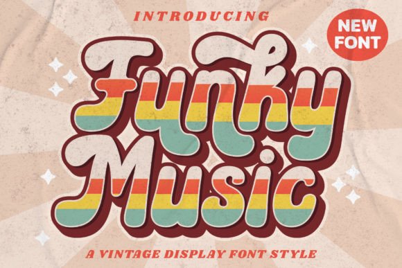 Funky Music: A Vintage Display Font for Memorable Brands