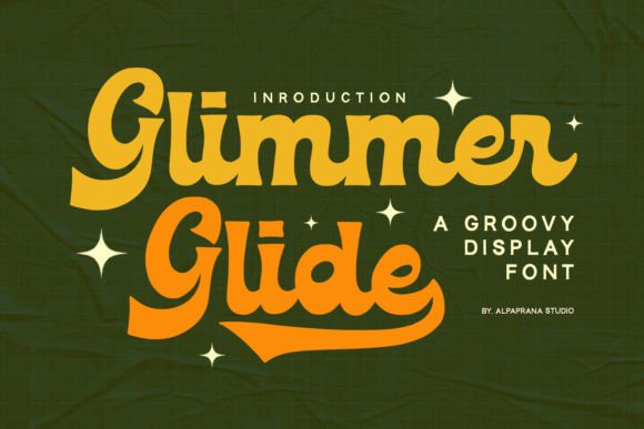 Glimmer Glide: Groovy Script Font for Handmade Product Branding