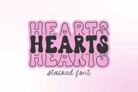 Hearts Stacked: A Retro Display Font for Valentine's Campaigns