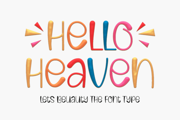 Hello Heaven: Playful Display Font for Editorial Design