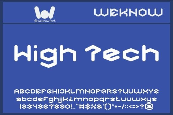 High Tech: A Display Font for Striking Logos and Modern Campaigns