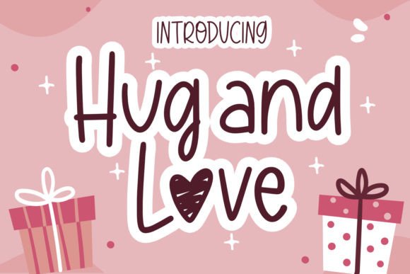 Hug and Love: A Charming Display Font for Romantic Projects