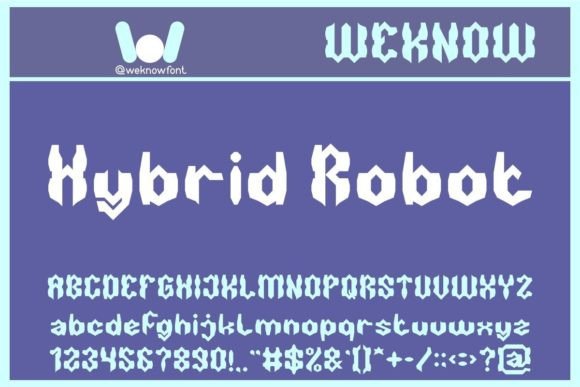 Hybrid Robot: A Techno-Sci-Fi Display Font for Bold Headlines