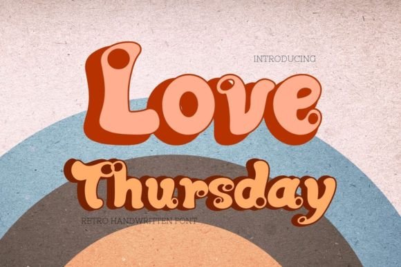 Love Thursday: A Retro Display Font for Handmade Products and Shop Branding