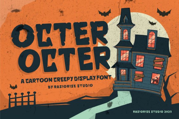 Octer Font: A Creepy Halloween Display Typeface for Campaign Design