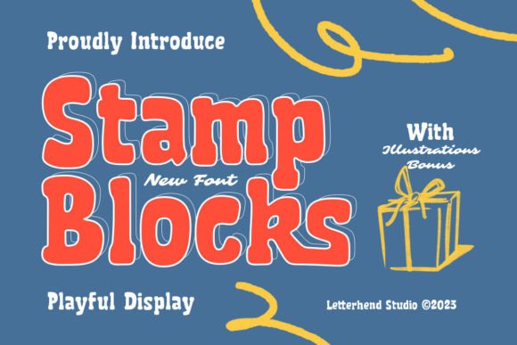 Stamp Blocks: A Cheerful Display Font for Small Business Branding