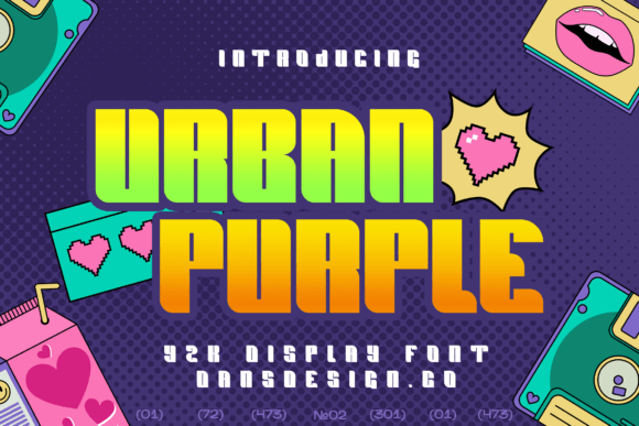 Urban Purple Review: A Y2K Display Font for Campaign Design